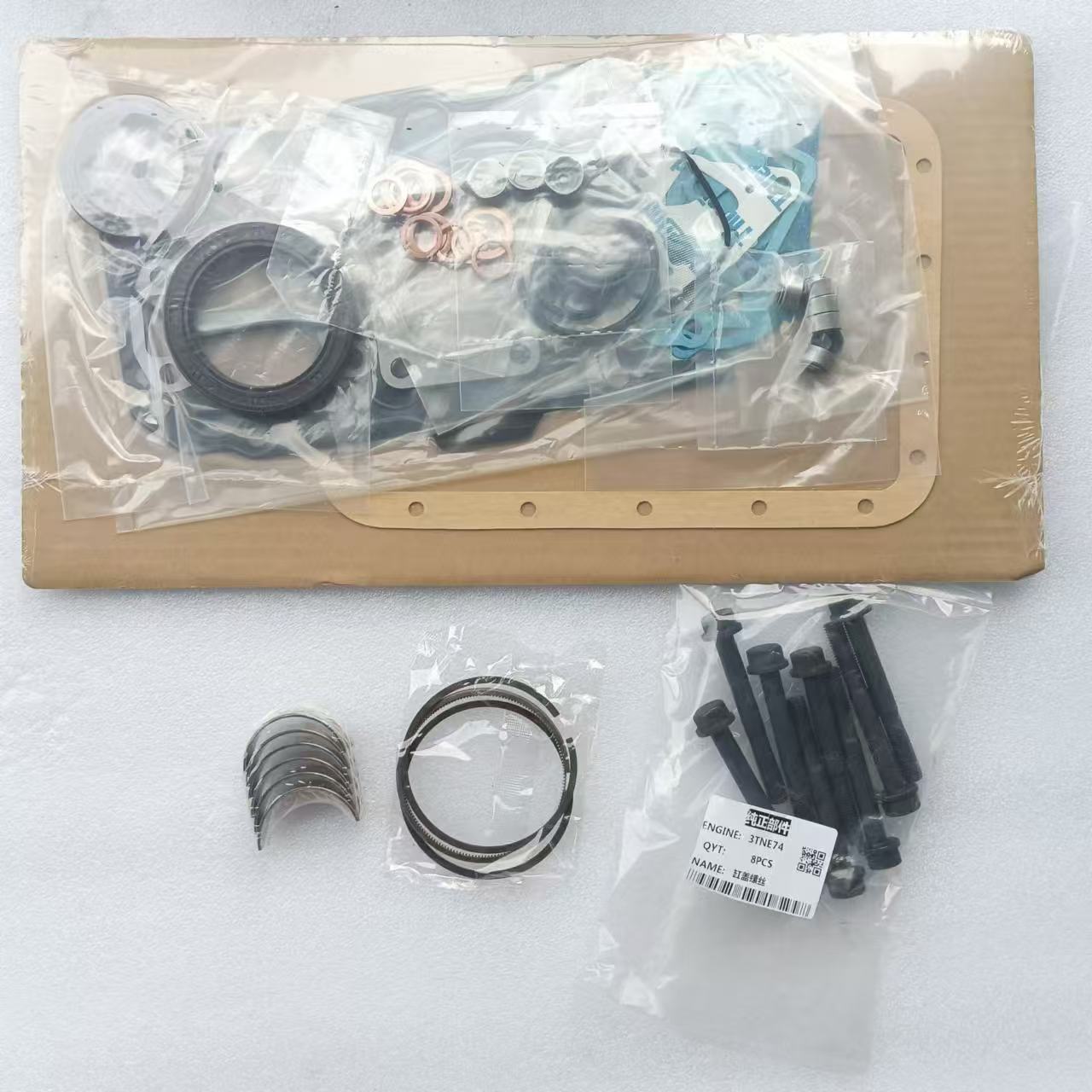 Rebuild Kit for Yanmar 4TNV98 3TNE74-GB2 3TNV98 Excavator Engine Spare Parts Liner Kit Cylinder Head Liner Kit